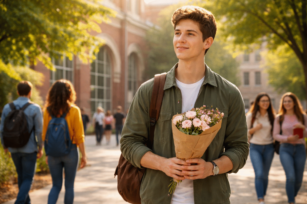 Mac is waiting for his girl friend Saira