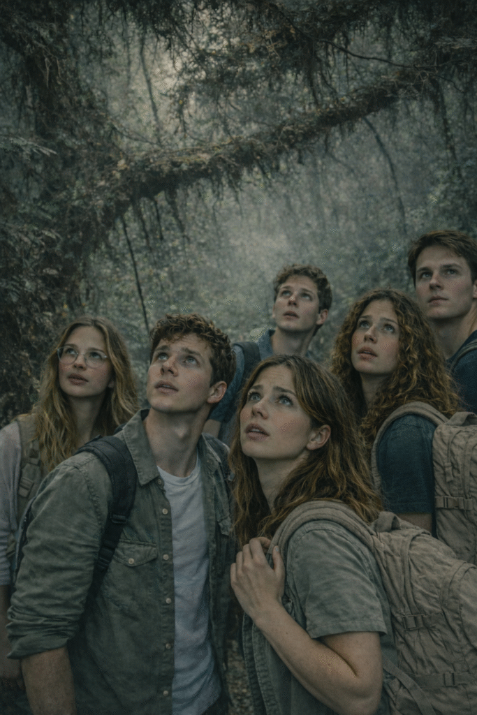 Predator moves over Mac and his friends heads